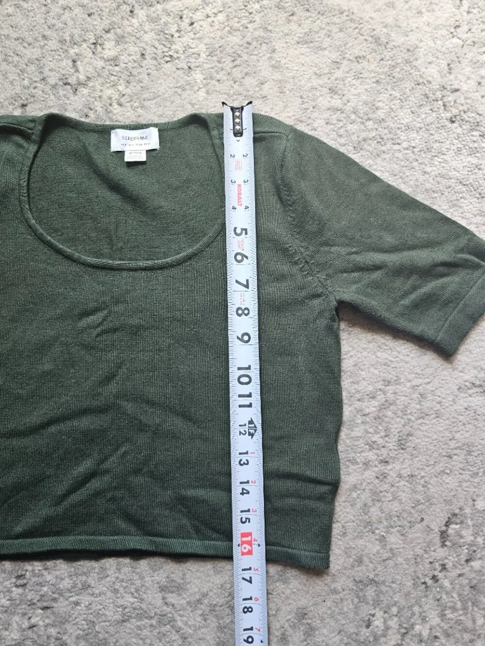 Seraphine Dark Green Knit Top Size 4